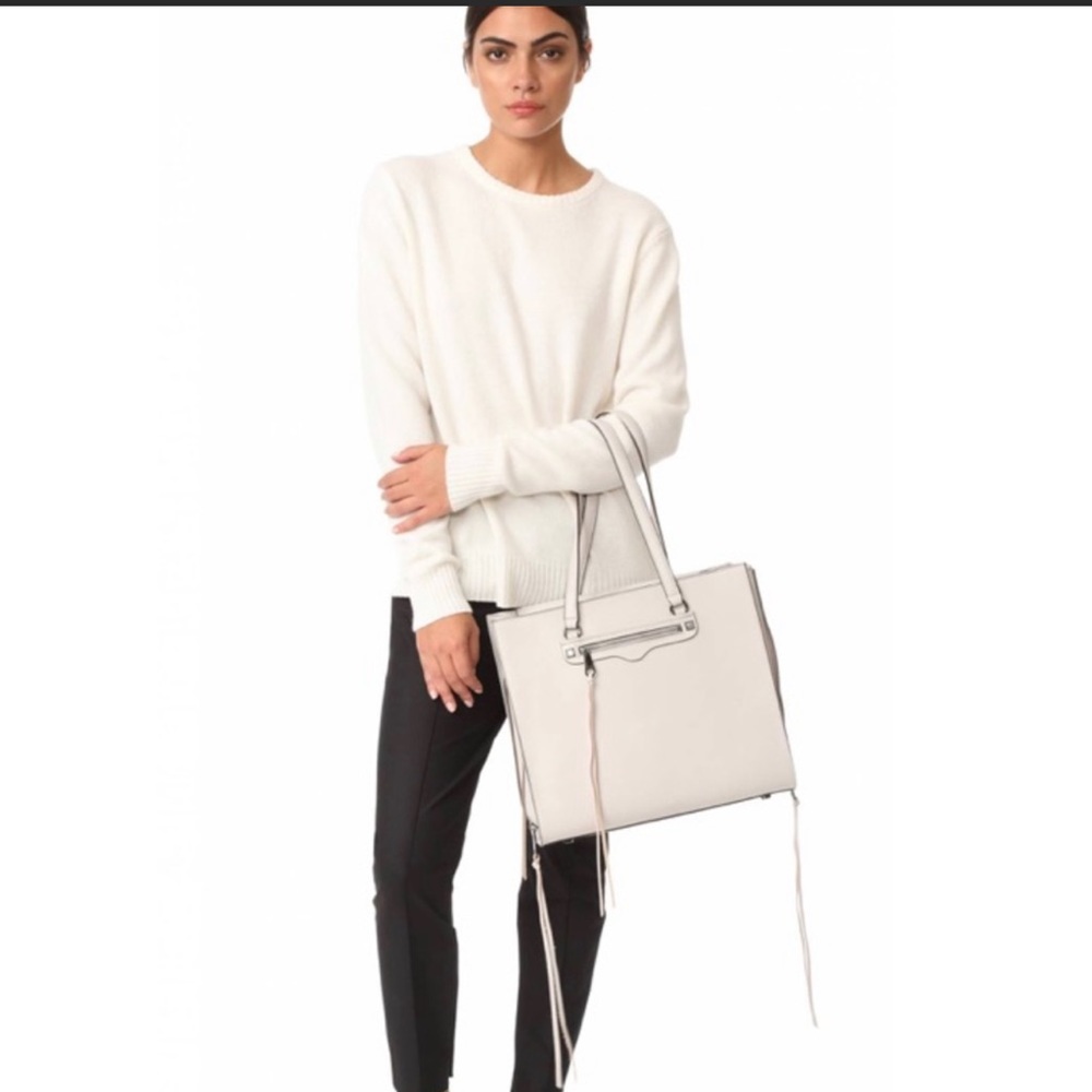 Rebecca Mincoff Gray Grey Bag Handbag Purse Tote Retail $295 NWT